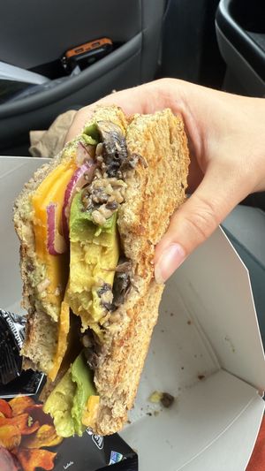 Veggie sandwich without the aioli   at Driftwood Deli in Munising