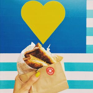 Perfect melty grilled cheese 💛 at Amy's Drive Thru  in Corte Madera