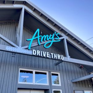 The area’s affluence is reflected in the building, making it very nice for a fast food restaurant. at Amy's Drive Thru  in Corte Madera