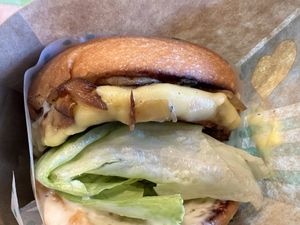Mushroom burger   at Amy's Drive Thru  in Corte Madera