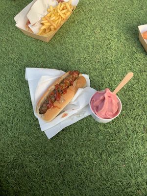vegan hotdog + soft serve   at IKEA in Loanhead