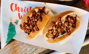 Smoky BBQ hot dogs 🌭   at Icarus and Apollo in Sheffield