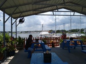 Seating area at Elevate in St Augustine