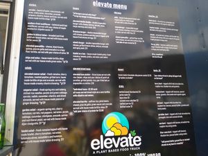 Menu at Elevate in St Augustine