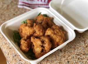 Southern Fried Cauliflower with chipotle sauce. at Elevate in St Augustine