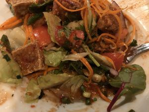 Crispy tofu salad close up at Sawasdee Thai Cuisine in Mandeville