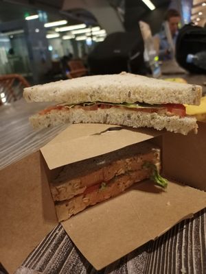 Chickpea salad aandwich at DOH - Evergreen Organics in Doha