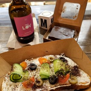 Labaneh toast at DOH - Evergreen Organics in Doha