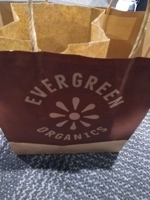 Paper bag at DOH - Evergreen Organics in Doha