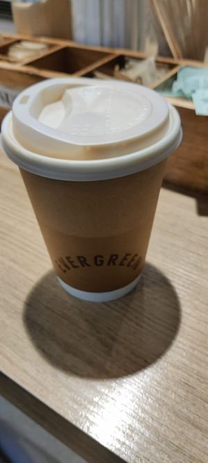 Cappuccino take away at DOH - Evergreen Organics in Doha