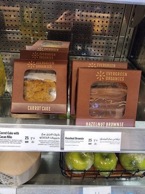 Packaged cake options at DOH - Evergreen Organics in Doha