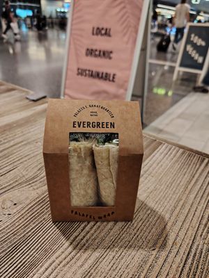 Falafel wrap at DOH - Evergreen Organics in Doha