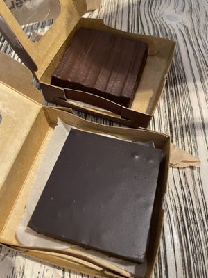 Chocolate cake and hazelnut brownie  at DOH - Evergreen Organics in Doha