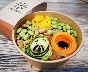 Asian Poke Bowl at DOH - Evergreen Organics in Doha