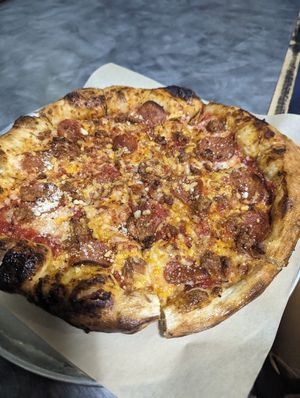 Pepperoni pizza at Down 2 Earth Plant Based Cuisine in Las Vegas