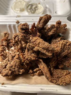 Oyster calamari   at Down 2 Earth Plant Based Cuisine in Las Vegas