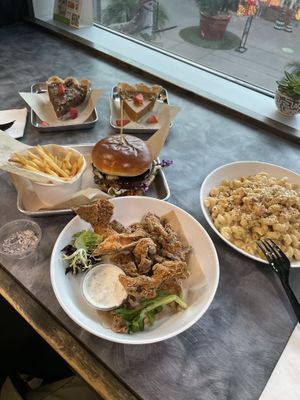 Oyster mushroom fritters 8/10  at Down 2 Earth Plant Based Cuisine in Las Vegas