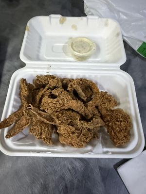 Fried oyster mushroom  at Down 2 Earth Plant Based Cuisine in Las Vegas