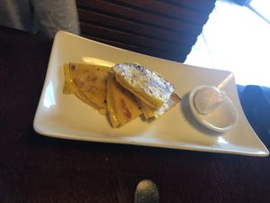 Kid’s quesadilla  at Sprig and Vine in New Hope