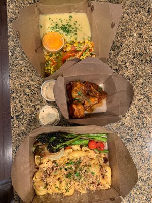 Recent take out yum!! This mac and cheese never fails me like who else can make broccolini crave-able? I dunno how they do it.  at Sprig and Vine in New Hope