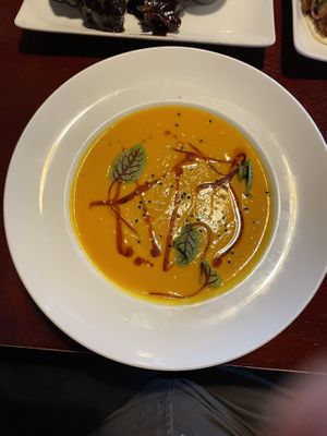 Thai carrot bisque  at Sprig and Vine in New Hope