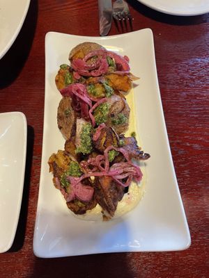 Crispy potatoes  at Sprig and Vine in New Hope