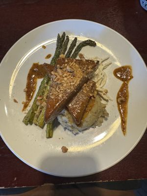 Miso maple mustard glazed tempeh   at Sprig and Vine in New Hope