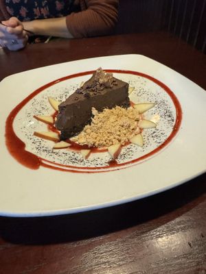 Autumn chocolate mousse cake, one of the best desserts ever   at Sprig and Vine in New Hope