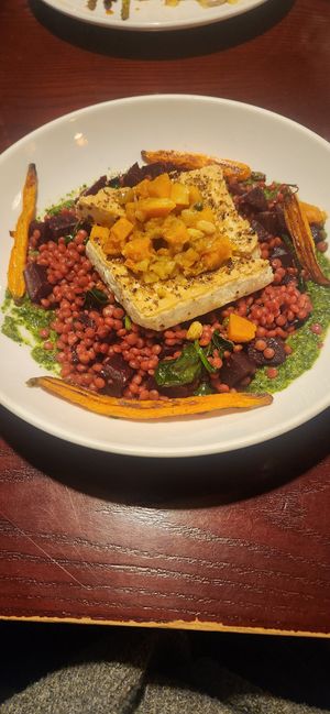 Fennel seed seared tofu at Sprig and Vine in New Hope