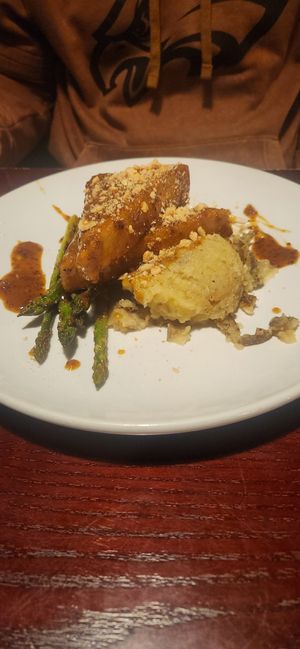 Maple glazed tempeh at Sprig and Vine in New Hope