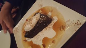 Chocolate torte at Sprig and Vine in New Hope