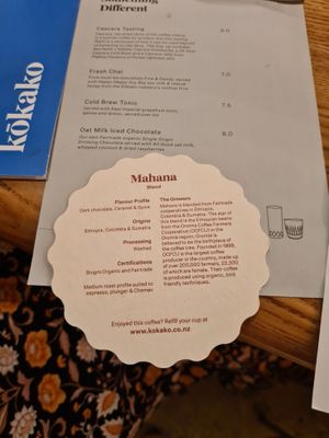 I love the flavour of this blend! O tried my friends latte and it was a great deeper stronger flavour. Goes very well with the oatmilk. at Kokako in Auckland