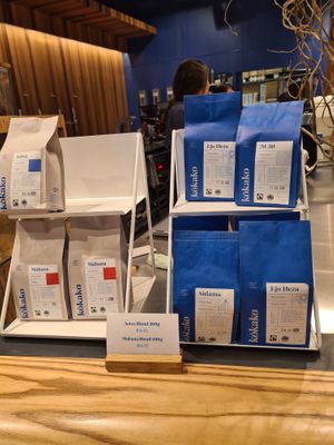 Here you can buy their beans. In the background you seea glimps of the equipment. Will take another picture! at Kokako in Auckland