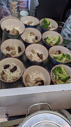 Preparing lunch at Tracy Juice Culture - Fortune Centre in Central Singapore