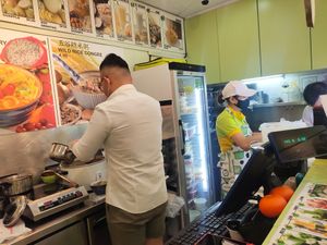 Preparing at Tracy Juice Culture - Fortune Centre in Central Singapore