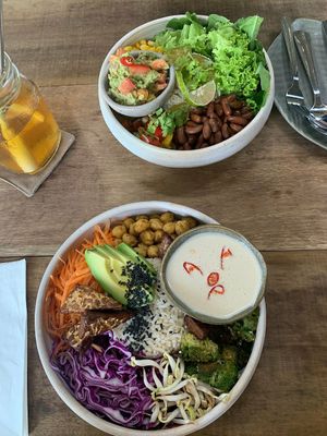 Buddha bowl and burrito bowl at Kolma in Langkawi