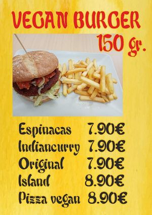 vegan options at KSF Kebab in Mallorca