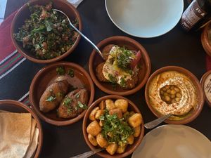 Selection of delicious vegan options!   at East @ West in Brussels