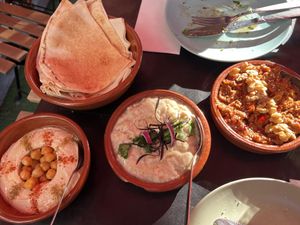 hummus + 2 other dips  at East @ West in Brussels