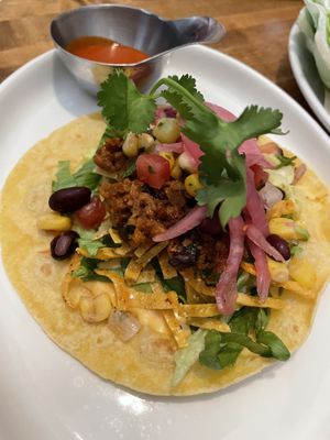 Bean taco  at Moxie's in Moncton