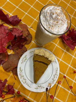 Pumpkin pie and pumpkin pie shake at Col's Kitchen in Concord
