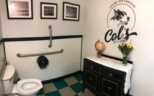 The bathroom at Col's Kitchen in Concord