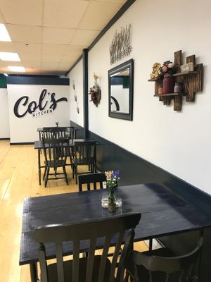 The dining room at Col's Kitchen in Concord