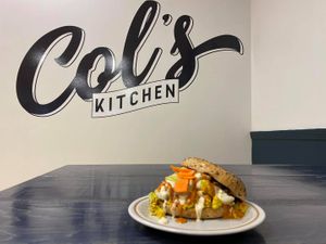 Buffalo Seitan Scram Sammy at Col's Kitchen in Concord