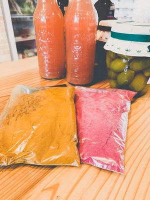  Spices Olives and italian organic drink. at Mondo Natura in Akashi