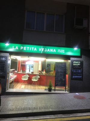Outside at La Petita Vegana  in Barcelona