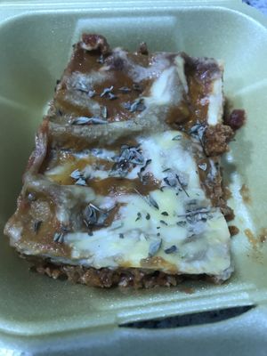 Lasagna at La Petita Vegana  in Barcelona