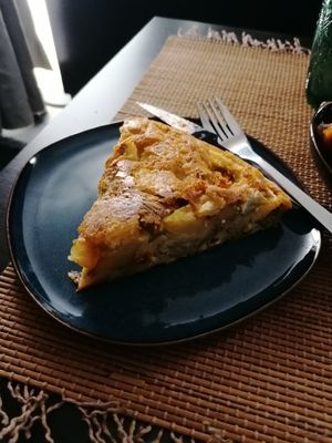 Vegan omelette at La Petita Vegana  in Barcelona