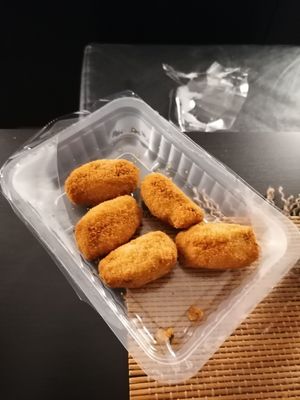 Croquettes at La Petita Vegana  in Barcelona