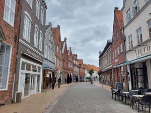 Main street where the restaurant is located at Cafe Victoria in Toender